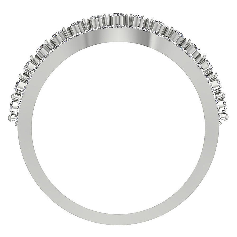The Nico Round Diamond Split Shank Designer Anniversary Ring 14K Yellow Gold For Her - Image 5