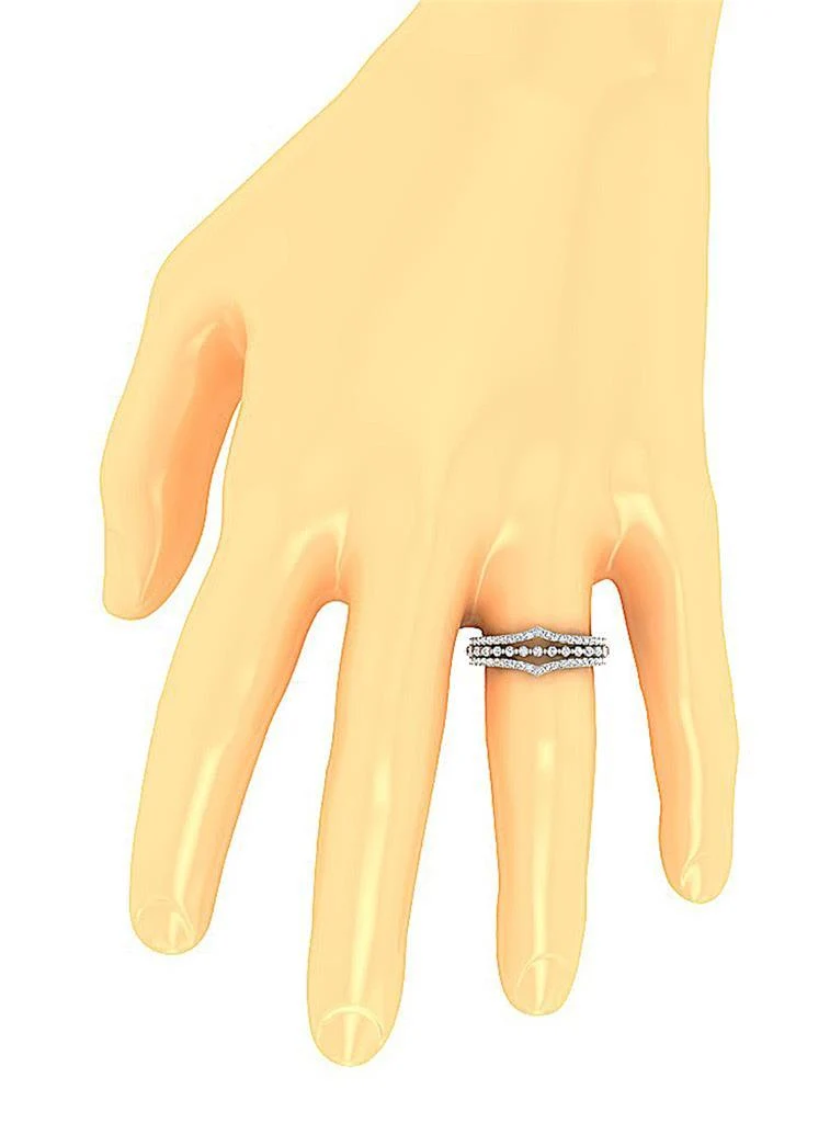The Nico Round Diamond Split Shank Designer Anniversary Ring 14K Yellow Gold For Her - Image 7