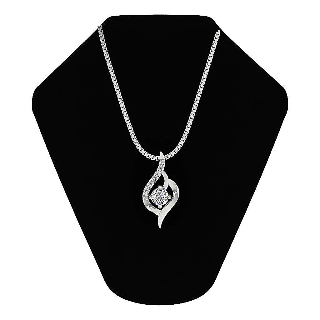 The Nicolas Solitaire Round Diamond Designer Fashion Pendant Rose Gold - Image 6