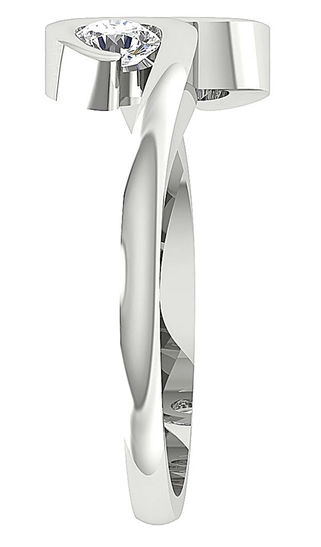 The Nikolas Solitaire Ring with Two big Natural Diamond 14K Solid Gold Anniversary Ring - Image 8
