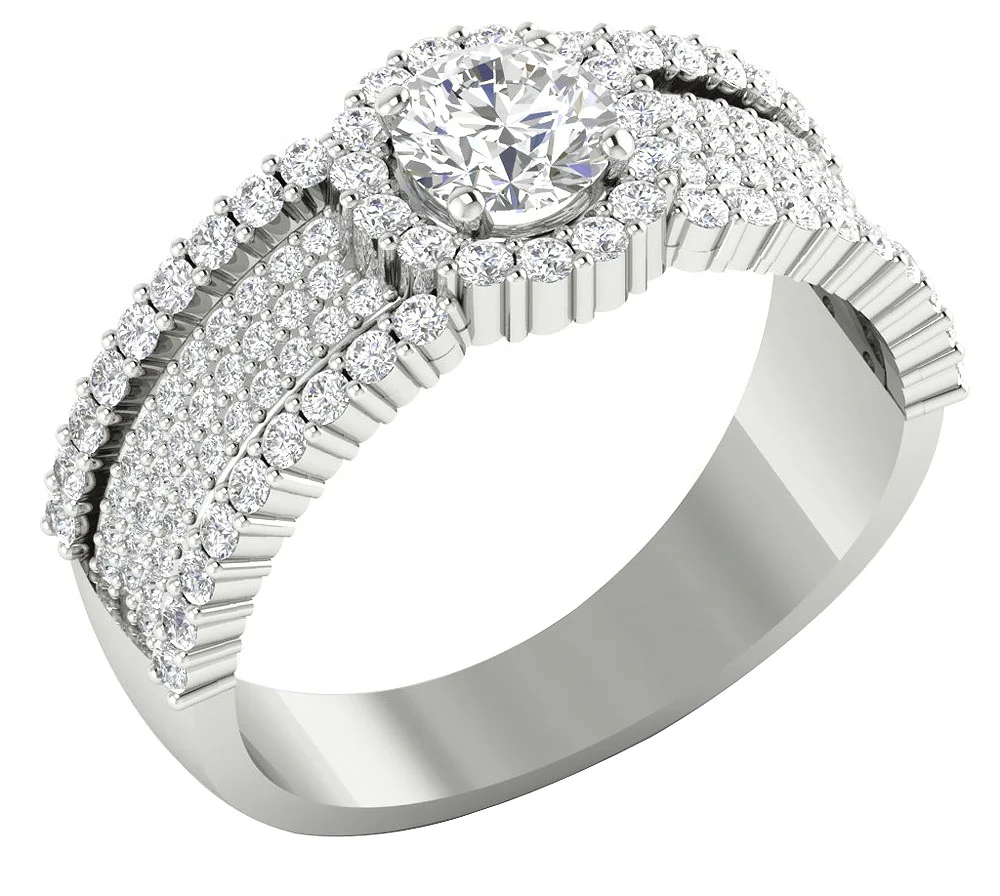 Round Brilliant Cut Diamond Graceful 2.00TCW Solitaire Halo Engagement Ring 14k Rose Gold - Image 2