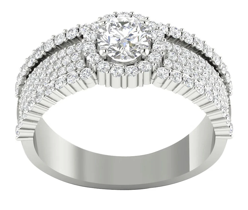 Round Brilliant Cut Diamond Graceful 2.00TCW Solitaire Halo Engagement Ring 14k Rose Gold - Image 4