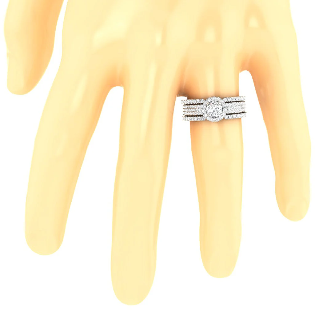 Round Brilliant Cut Diamond Graceful 2.00TCW Solitaire Halo Engagement Ring 14k Rose Gold - Image 7