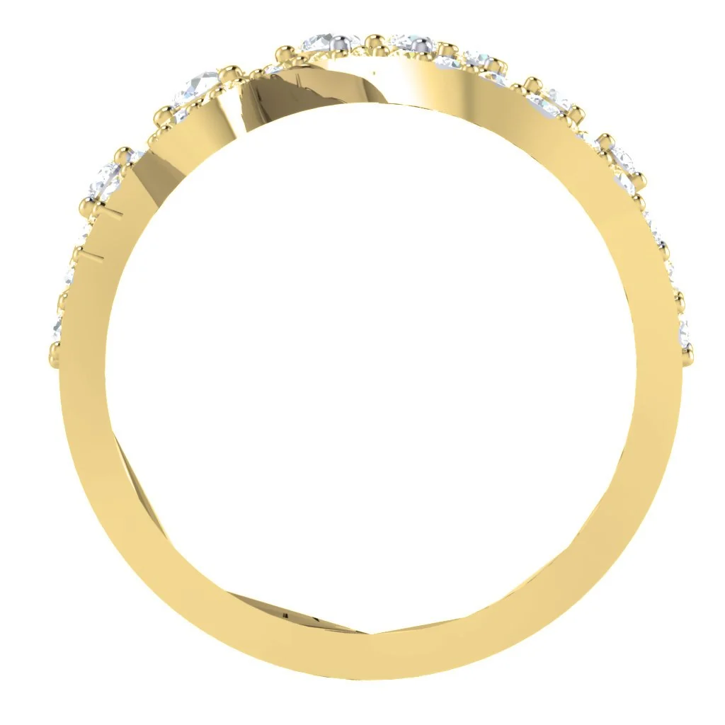 The Nyra 14K White Yellow Rose Gold Natural Diamond Anniversary Ring - Image 4