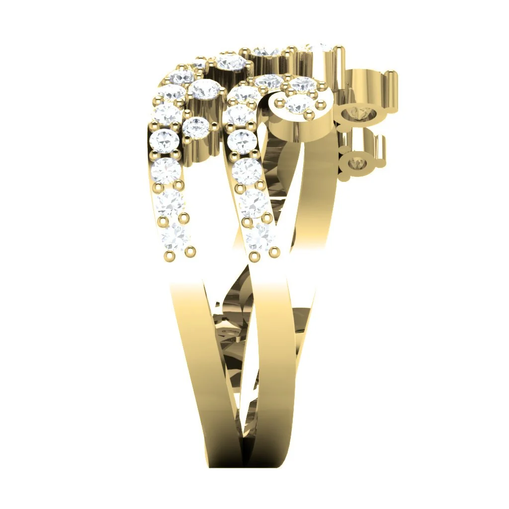 The Nyra 14K White Yellow Rose Gold Natural Diamond Anniversary Ring - Image 5