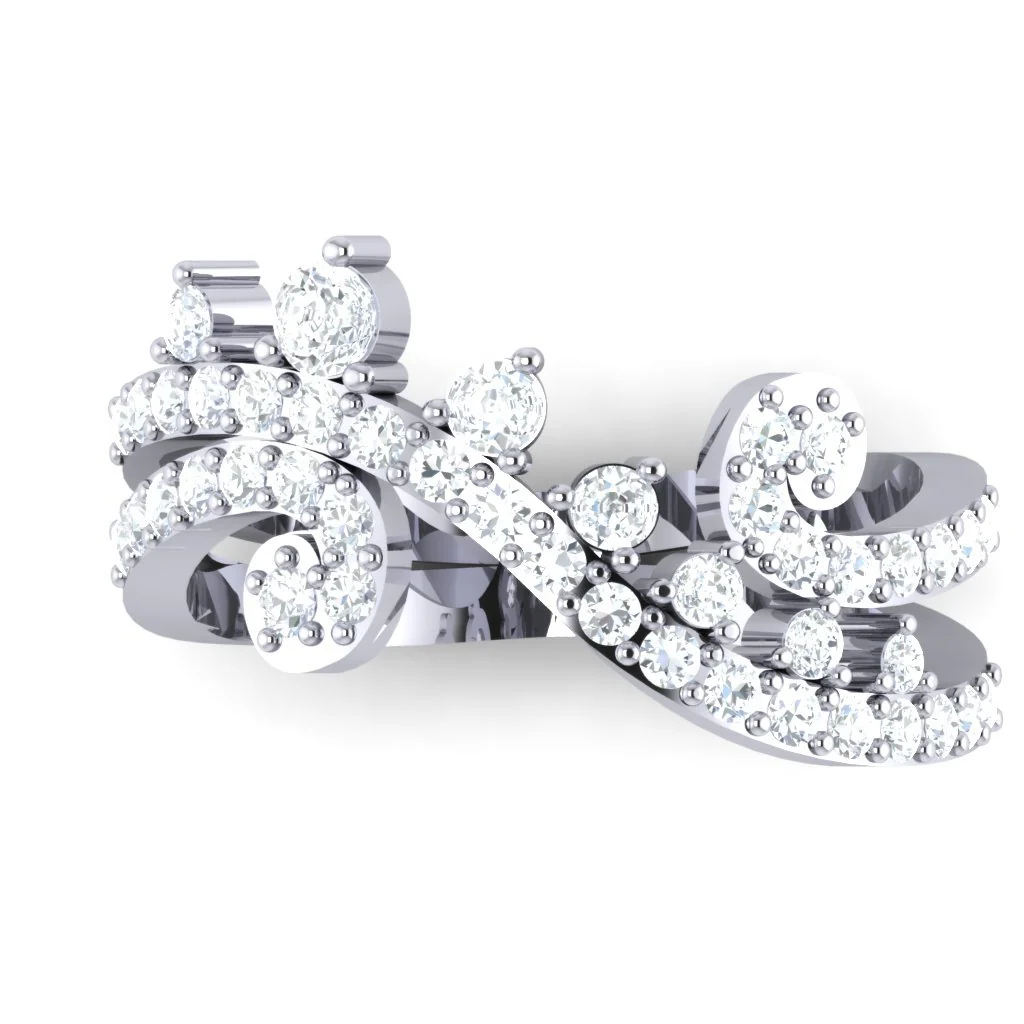 The Nyra 14K White Yellow Rose Gold Natural Diamond Anniversary Ring - Image 6