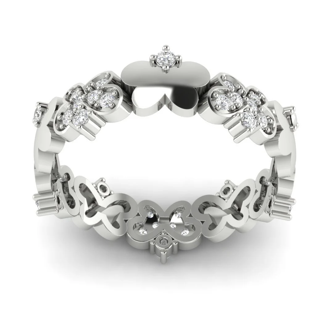 The Odin Enthralling Full Eternity Wedding Ring Round Diamond 14K Solid Gold 6.40 mm - Image 6