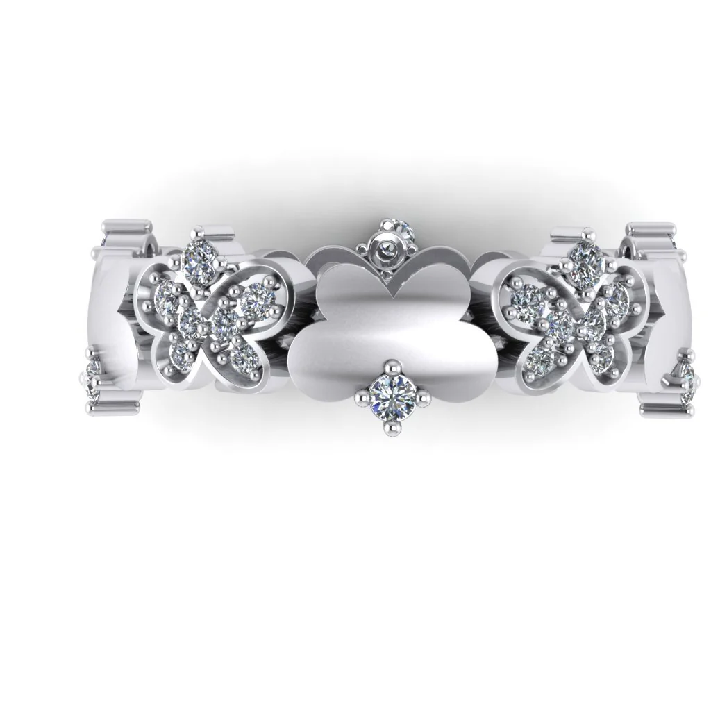 The Odin Enthralling Full Eternity Wedding Ring Round Diamond 14K Solid Gold 6.40 mm - Image 8