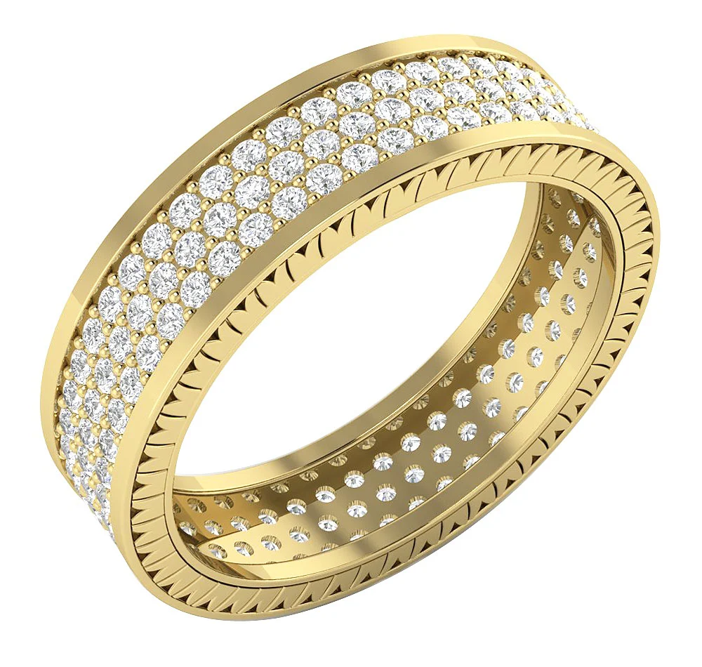 The Olivia Eternity Anniversary Ring Round Diamond 1.50 Carat 14k White Gold Prong Set 5.70 MM - Image 3