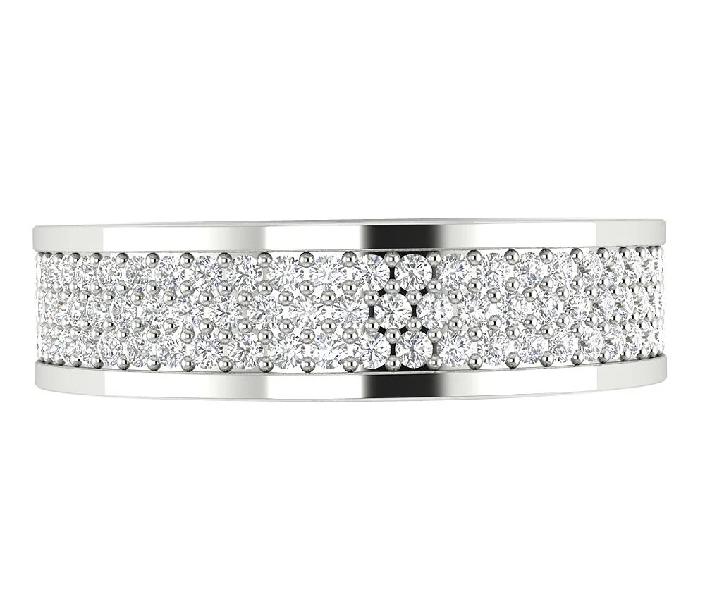 The Olivia Eternity Anniversary Ring Round Diamond 1.50 Carat 14k White Gold Prong Set 5.70 MM - Image 6
