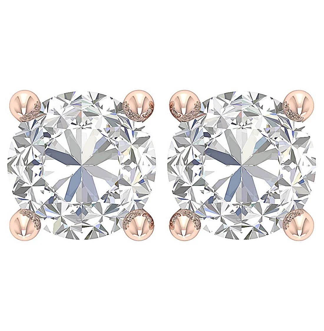 I1 G 1.50Ct Solitaire Stud Earring For Her Natural Diamond 14K Solid Gold - Image 6