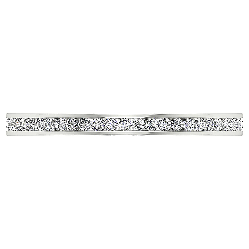 The Orlando 14K Solid Gold Genuine Diamond Eternity Anniversary Ring 2.30 mm - Image 5