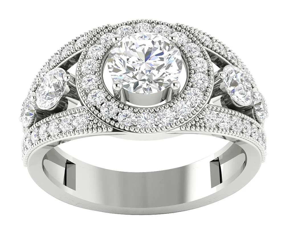 The Osiris Handmade Solitaire Engagement Ring Genuine Diamond 14K White Yellow Rose Gold - Image 4