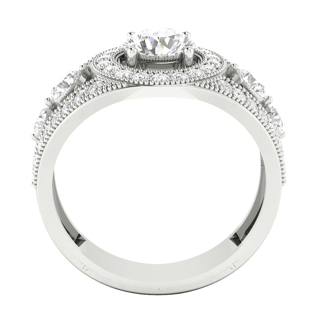 The Osiris Handmade Solitaire Engagement Ring Genuine Diamond 14K White Yellow Rose Gold - Image 5