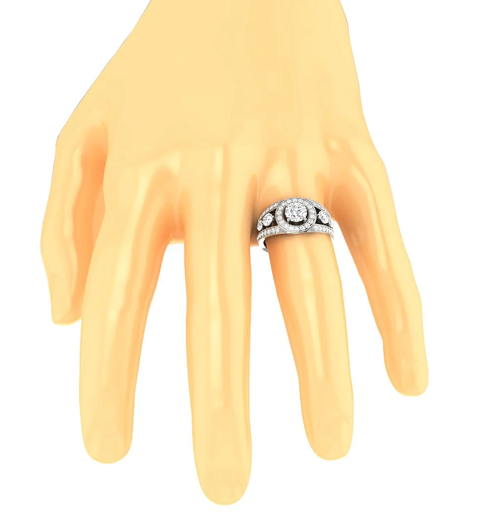 The Osiris Handmade Solitaire Engagement Ring Genuine Diamond 14K White Yellow Rose Gold - Image 7