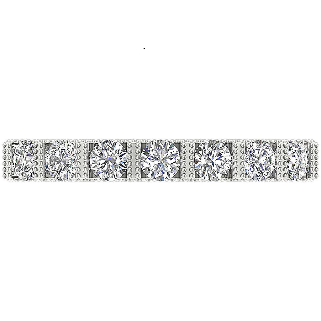 The Paola 14K Yellow Gold 7 Stone Engagement Ring Genuine Diamond 3.35 mm - Image 6