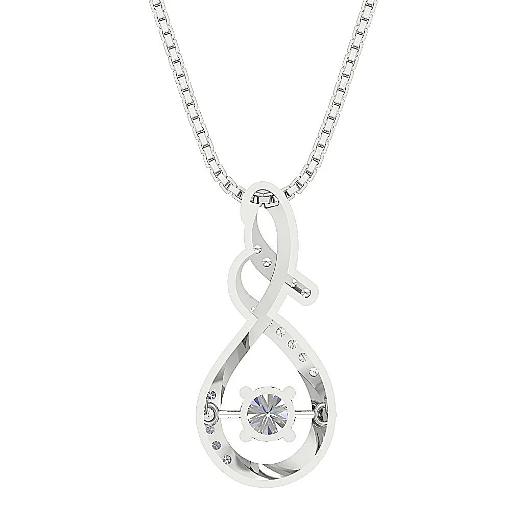 The Patrick Elegant Fashion Pendant Natural Diamond 14K Solid Gold Prong Set - Image 6
