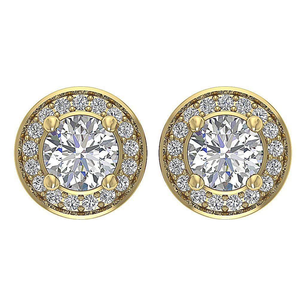 The Paul Genuine Diamond 14K Gold Removable Jacket Solitaire Stud Earring - Image 3
