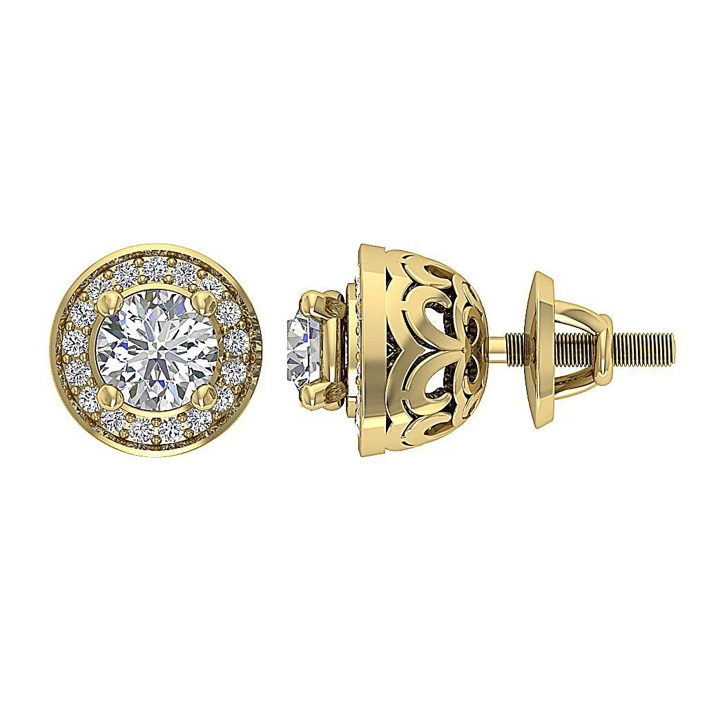 The Paul Genuine Diamond 14K Gold Removable Jacket Solitaire Stud Earring - Image 5