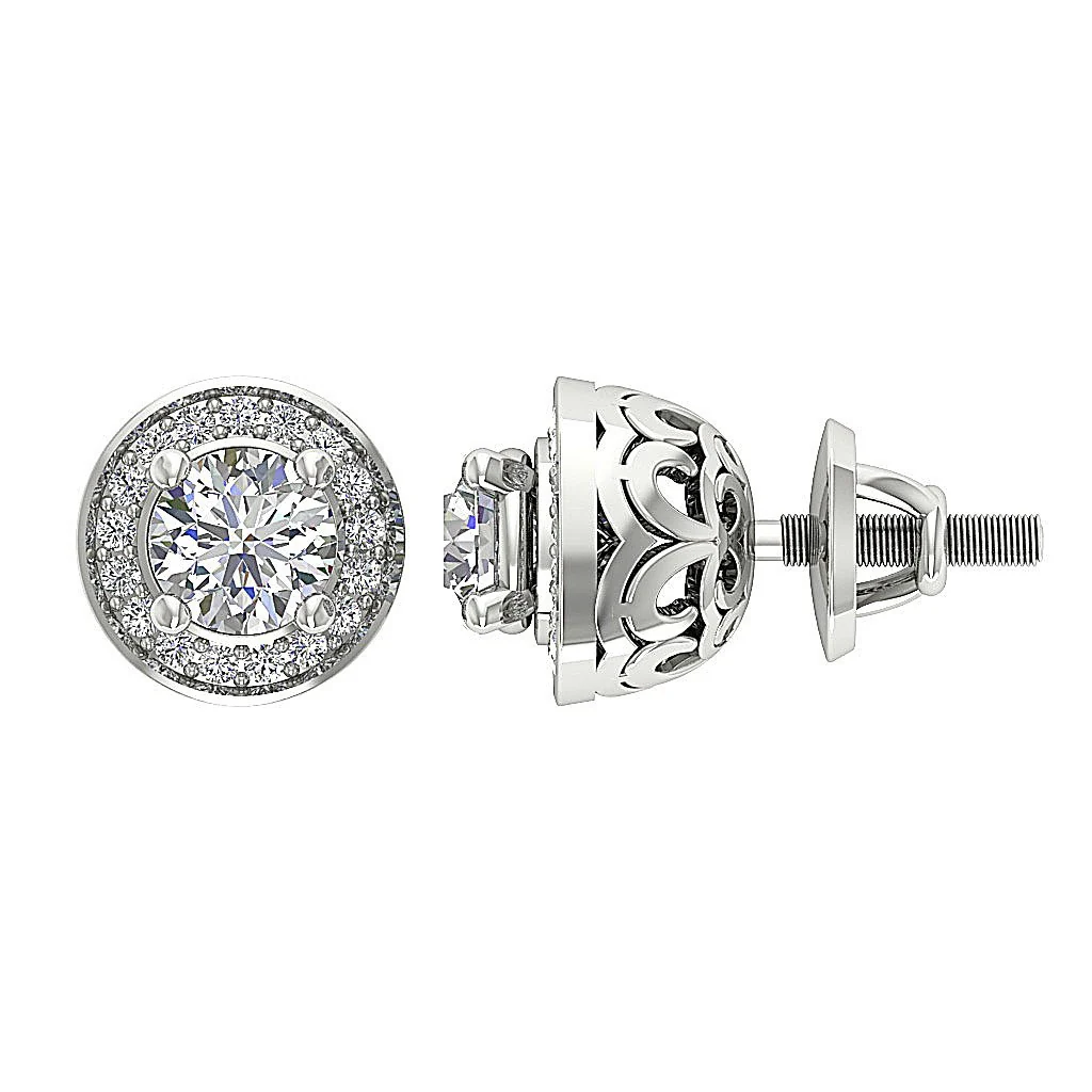 The Paul Genuine Diamond 14K Gold Removable Jacket Solitaire Stud Earring - Image 6