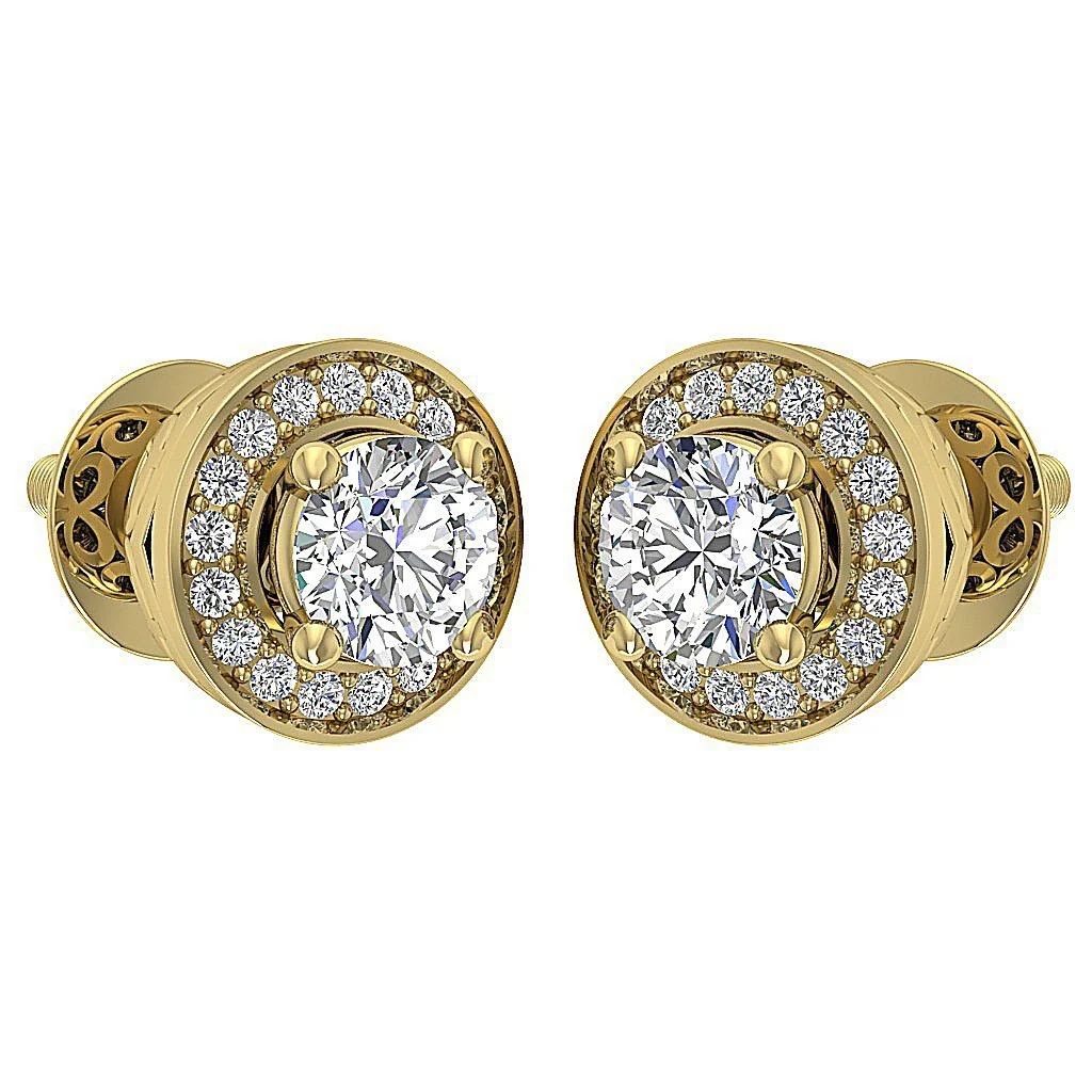 The Paul Genuine Diamond 14K Gold Removable Jacket Solitaire Stud Earring - Image 8
