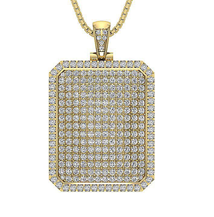 The Paxton 14k Solid Gold Prong Set 2.50 Carat Round Brilliant Cut Fashion Pendant