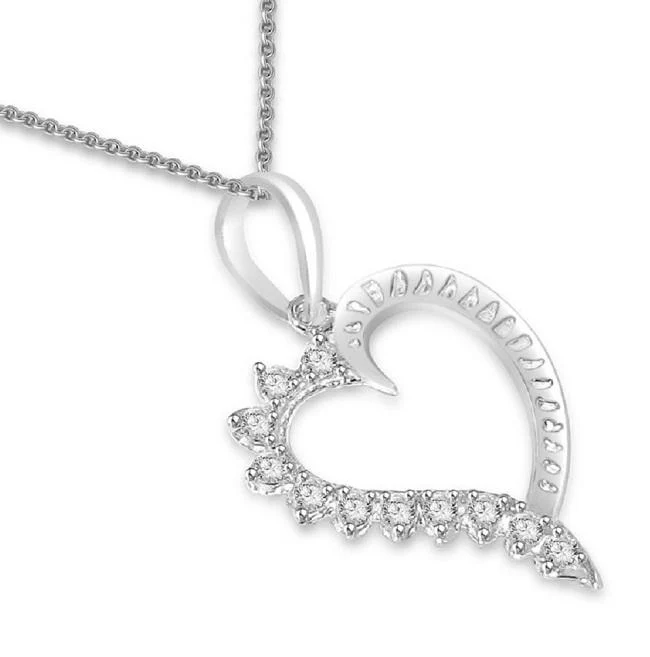 The Payton For Her Stylish Love Of Heart Pendant Genuine Diamond 14K Solid Gold - Image 4