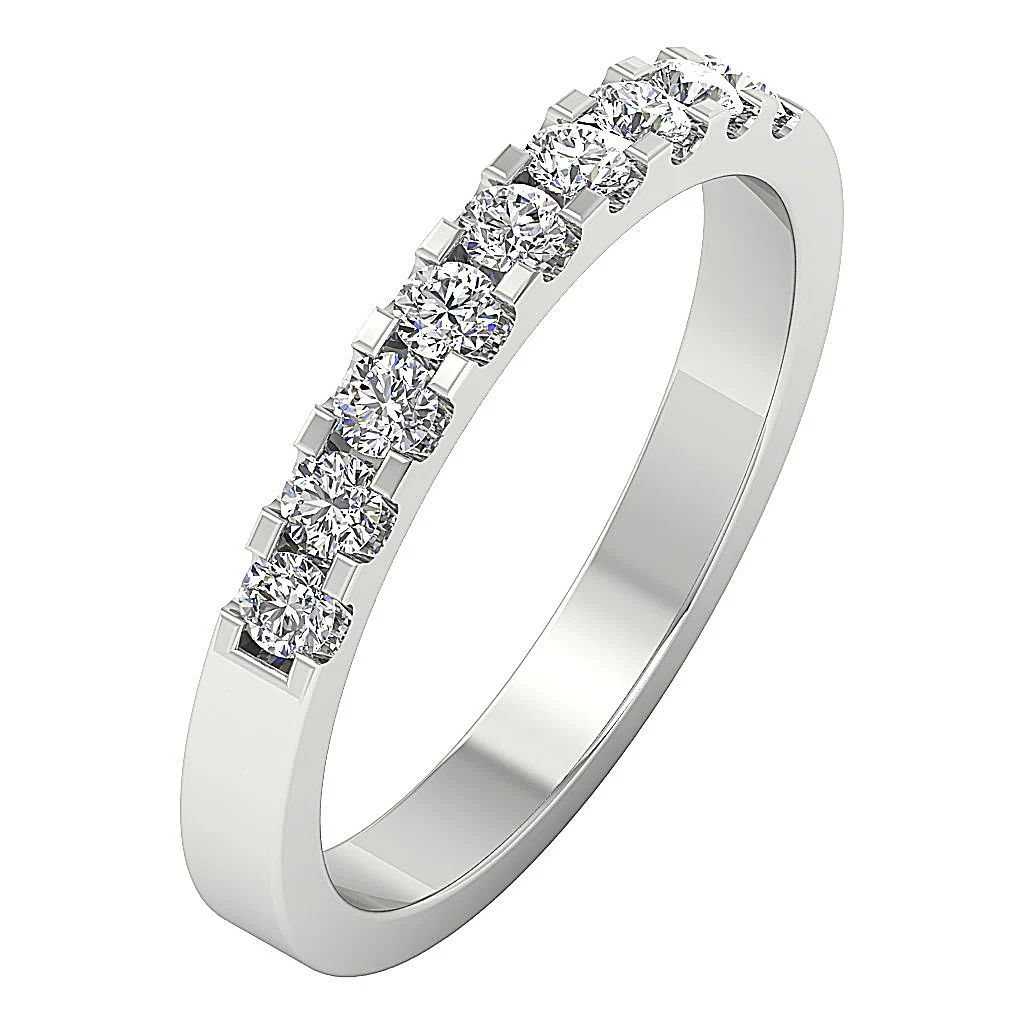 The Penelope Rose Gold Round Diamond Anniversary Wedding Ring Prong Set 2.80 mm - Image 2