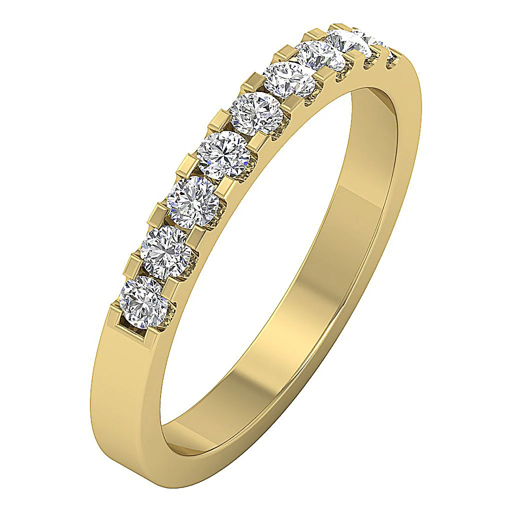 The Penelope Rose Gold Round Diamond Anniversary Wedding Ring Prong Set 2.80 mm - Image 3