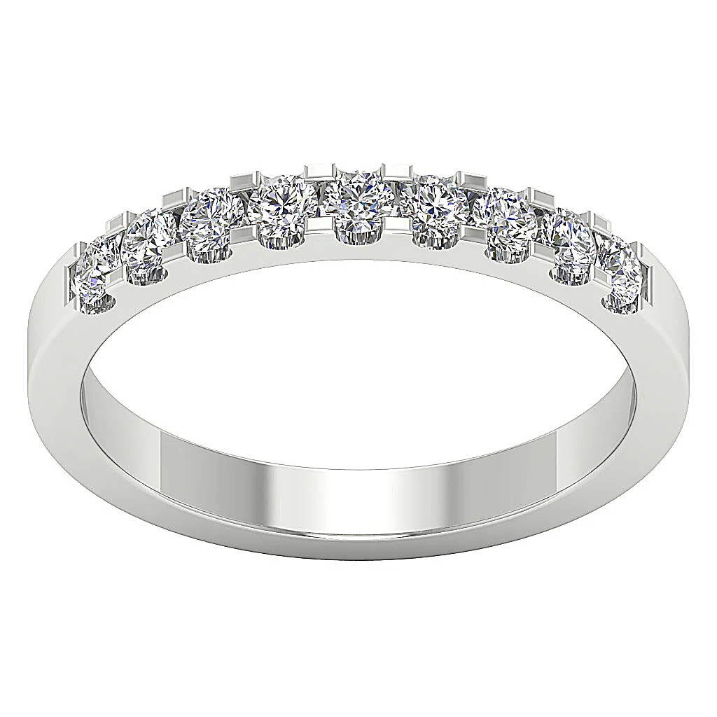 The Penelope Rose Gold Round Diamond Anniversary Wedding Ring Prong Set 2.80 mm - Image 4
