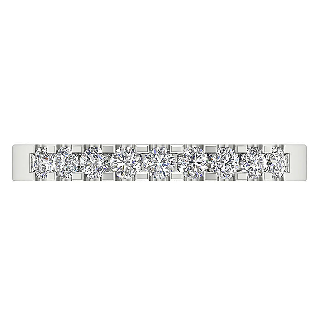 The Penelope Rose Gold Round Diamond Anniversary Wedding Ring Prong Set 2.80 mm - Image 6