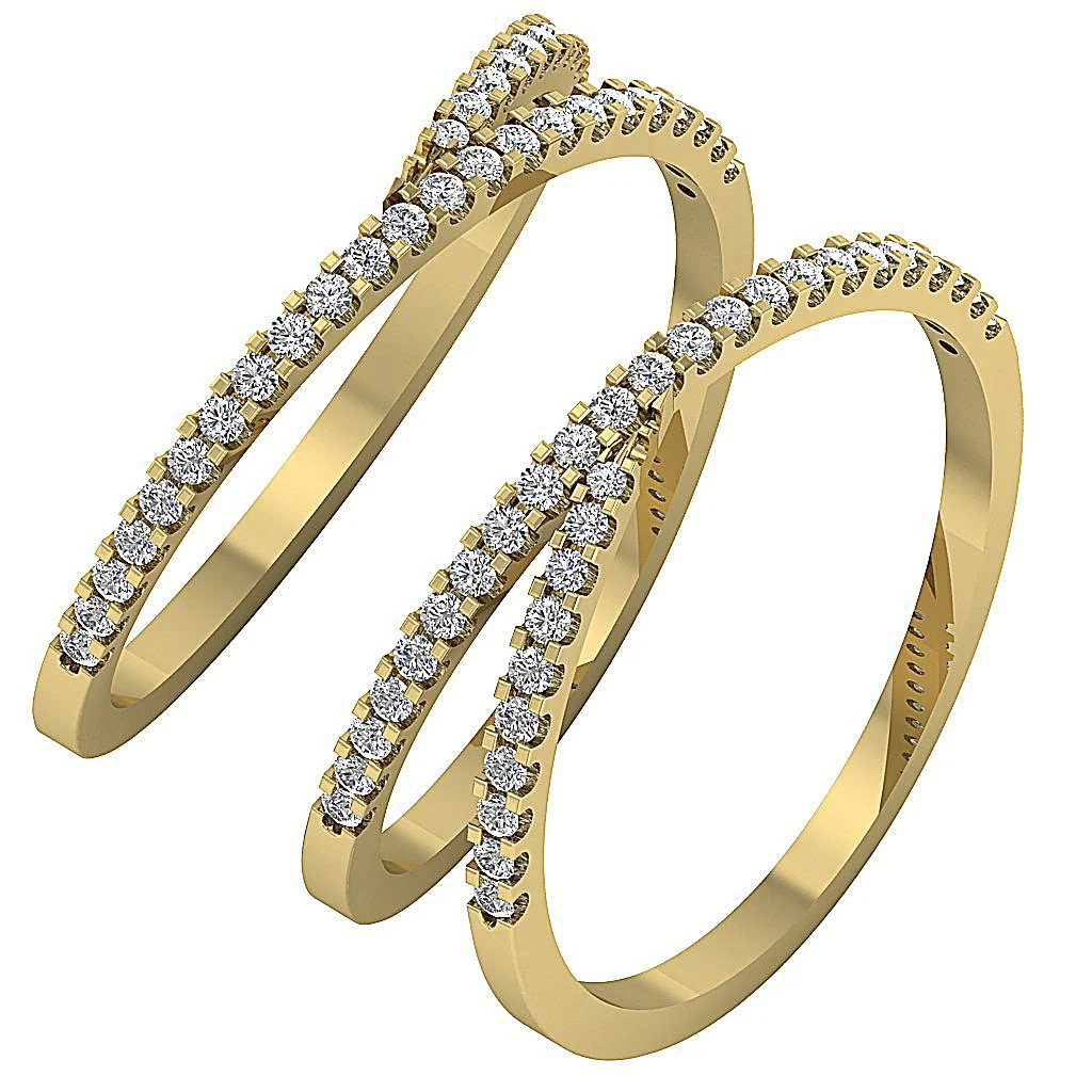 The Peter Gorgeous Round Natural Diamond Anniversary Wedding Ring 14K Solid Gold - Image 2