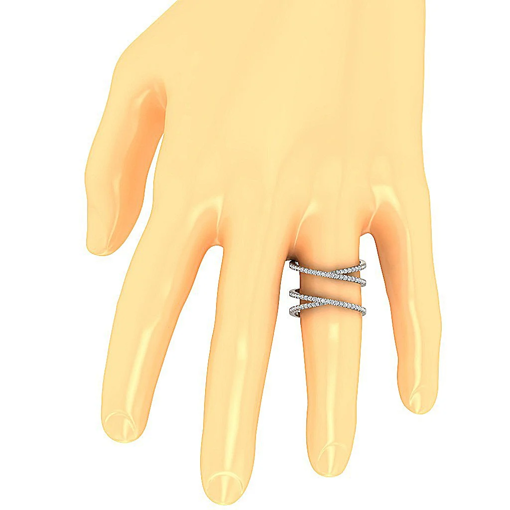 The Peter Gorgeous Round Natural Diamond Anniversary Wedding Ring 14K Solid Gold - Image 7