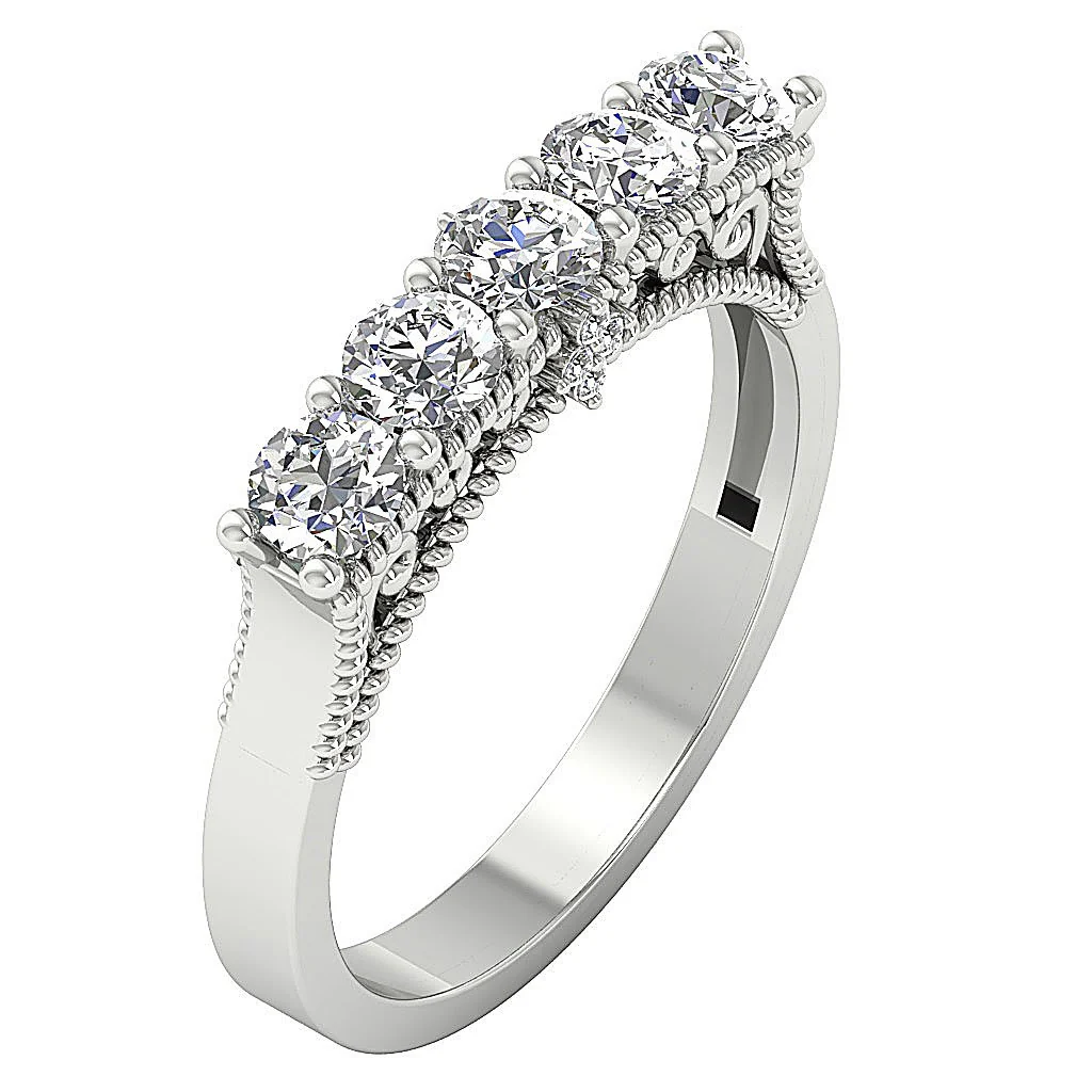 The Peyton Natural Diamond Designer Anniversary Wedding Ring For Her 14K Gold - Image 3