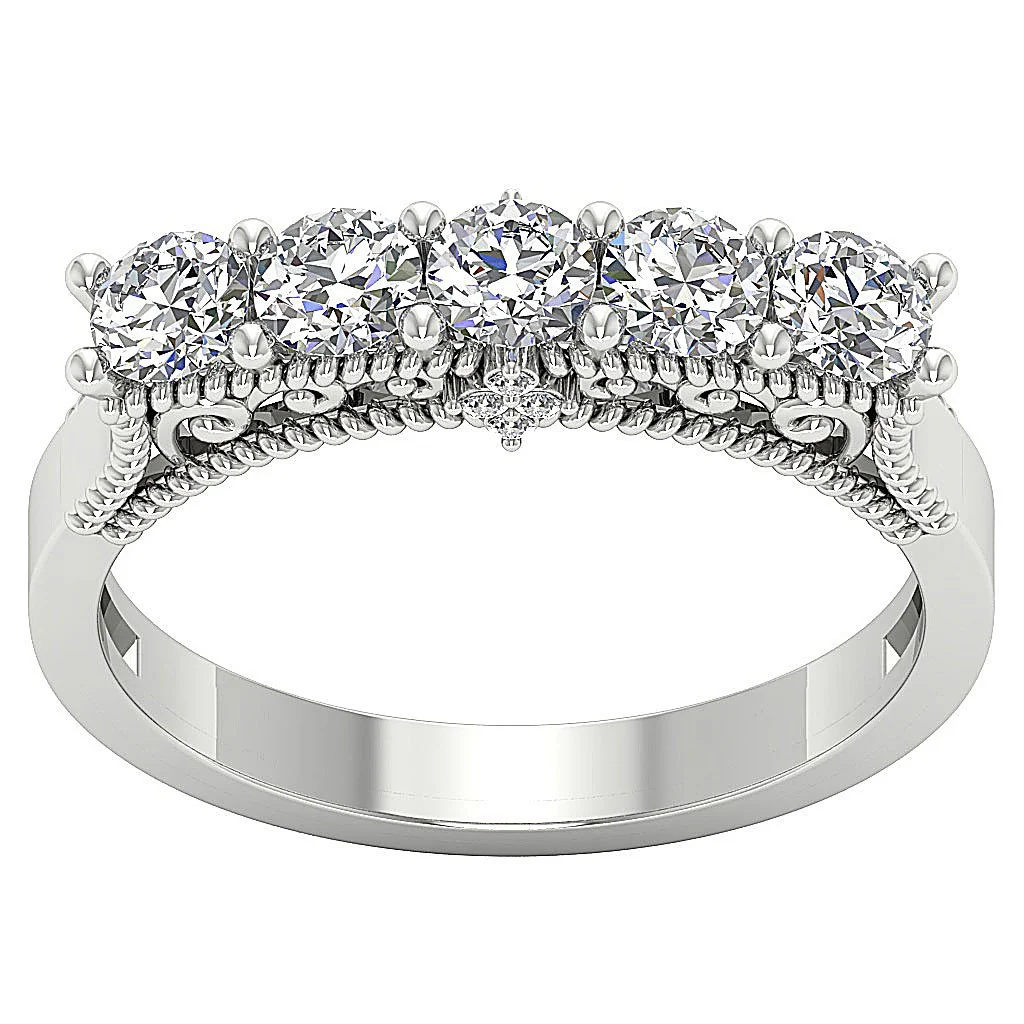 The Peyton Natural Diamond Designer Anniversary Wedding Ring For Her 14K Gold - Image 4