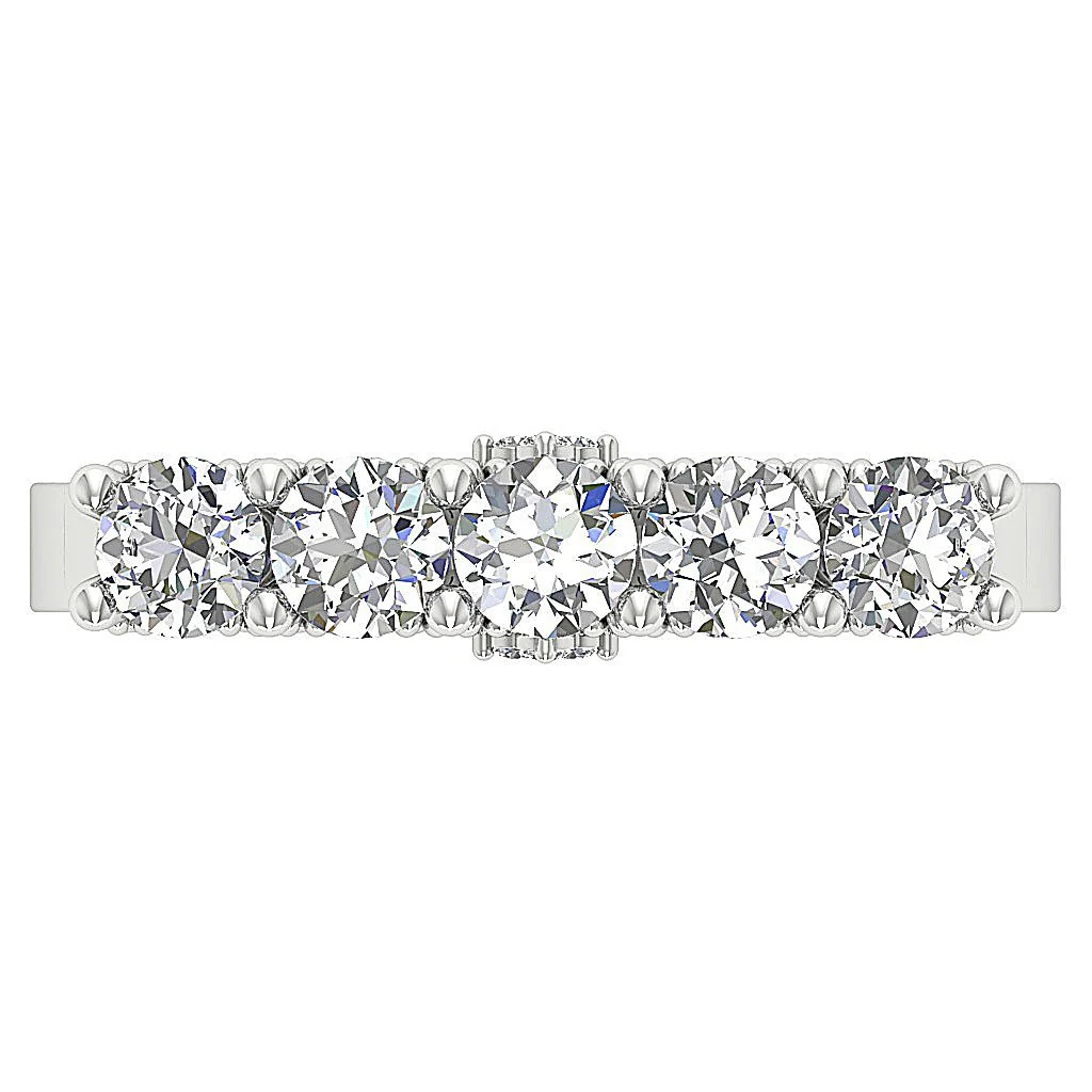 The Peyton Natural Diamond Designer Anniversary Wedding Ring For Her 14K Gold - Image 5