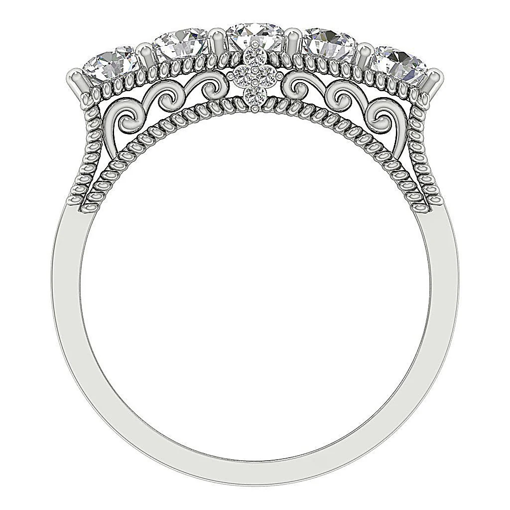 The Peyton Natural Diamond Designer Anniversary Wedding Ring For Her 14K Gold - Image 6