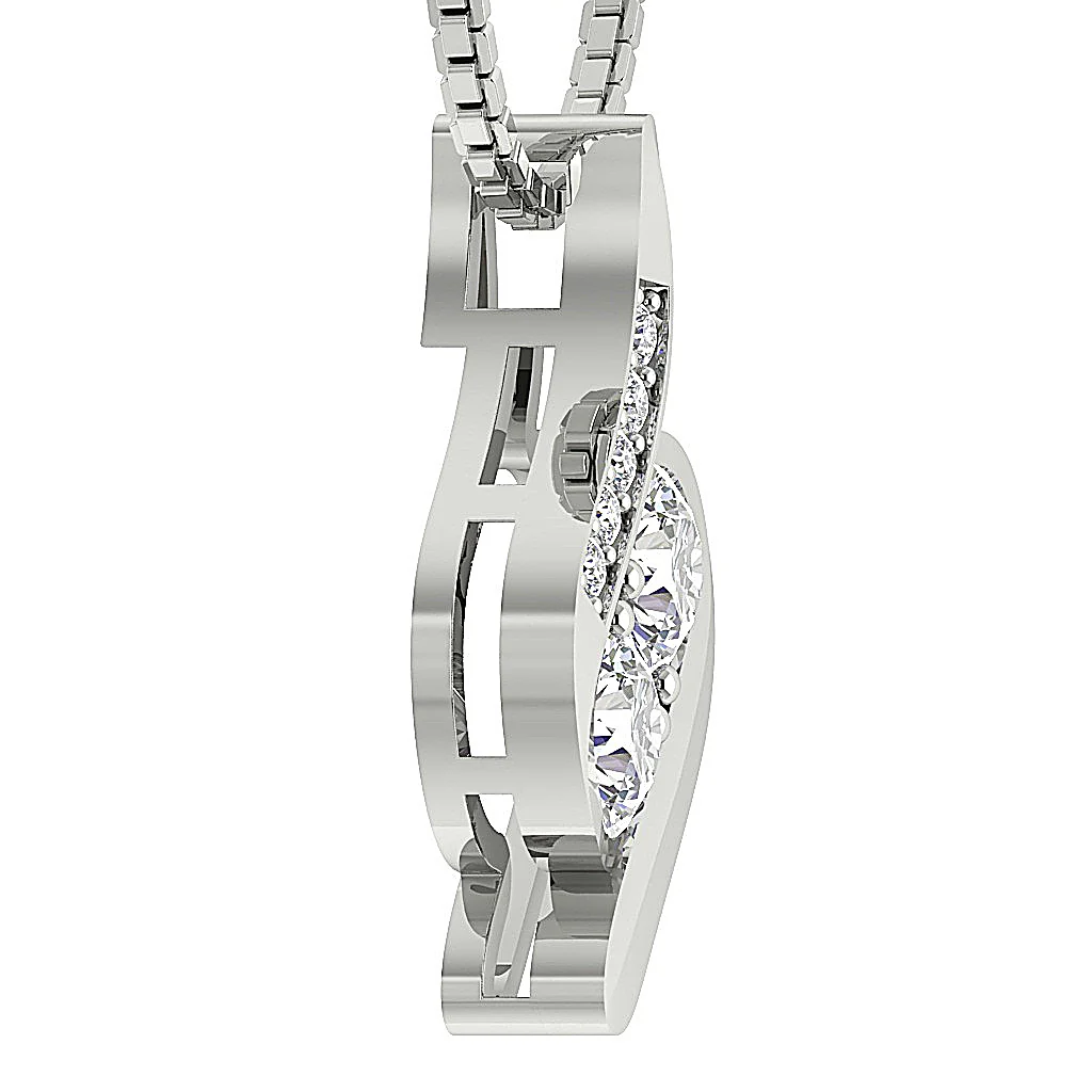 The Prince Natural Diamond Elegant Forever Us 2 Stone Fashion Pendant White Gold - Image 7