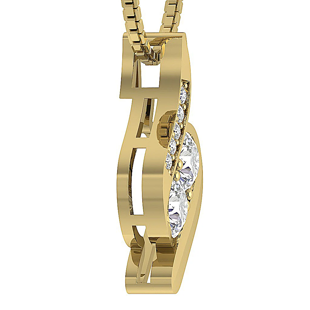 The Prince Natural Diamond Elegant Forever Us 2 Stone Fashion Pendant White Gold - Image 8