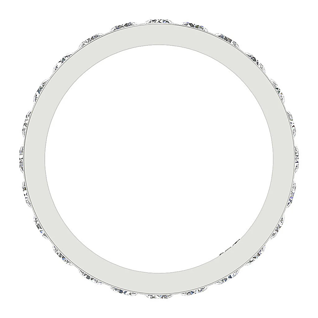 The Prince Beautiful Eternity Wedding Ring Channel Set Round Cut Diamond Gold - Image 5