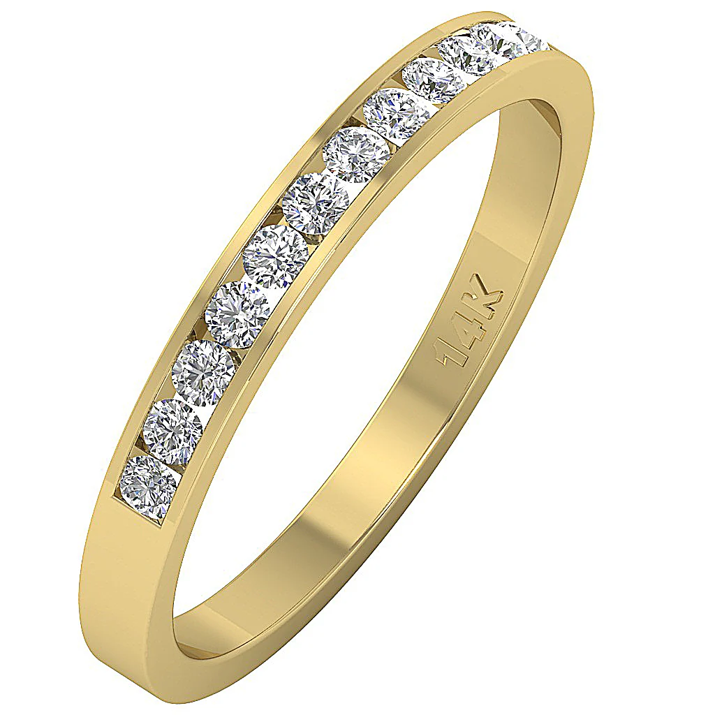 The Princess Stackable Engagement Ring Natural Diamond 14K White Yellow Rose Gold - Image 3