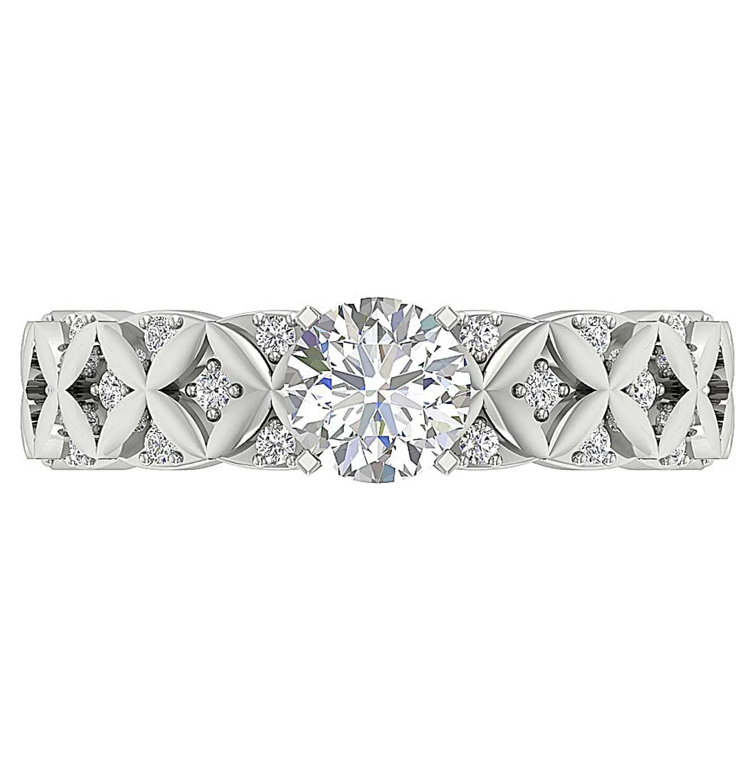 The Princeton Infinite Solitaire Engagement Ring 14k Solid Gold Genuine Diamond - Image 6