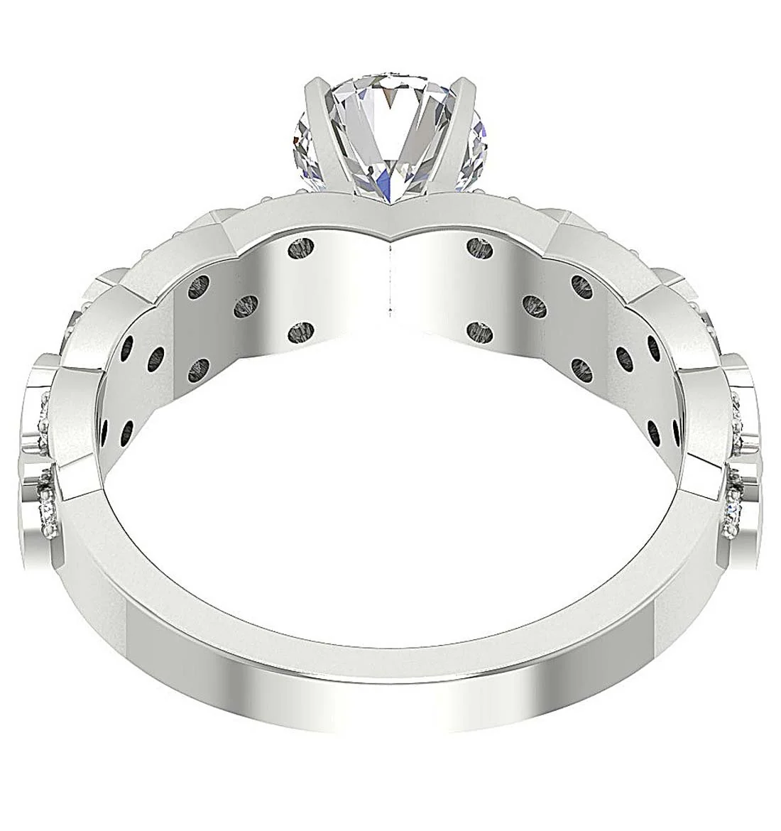 The Princeton Infinite Solitaire Engagement Ring 14k Solid Gold Genuine Diamond - Image 7