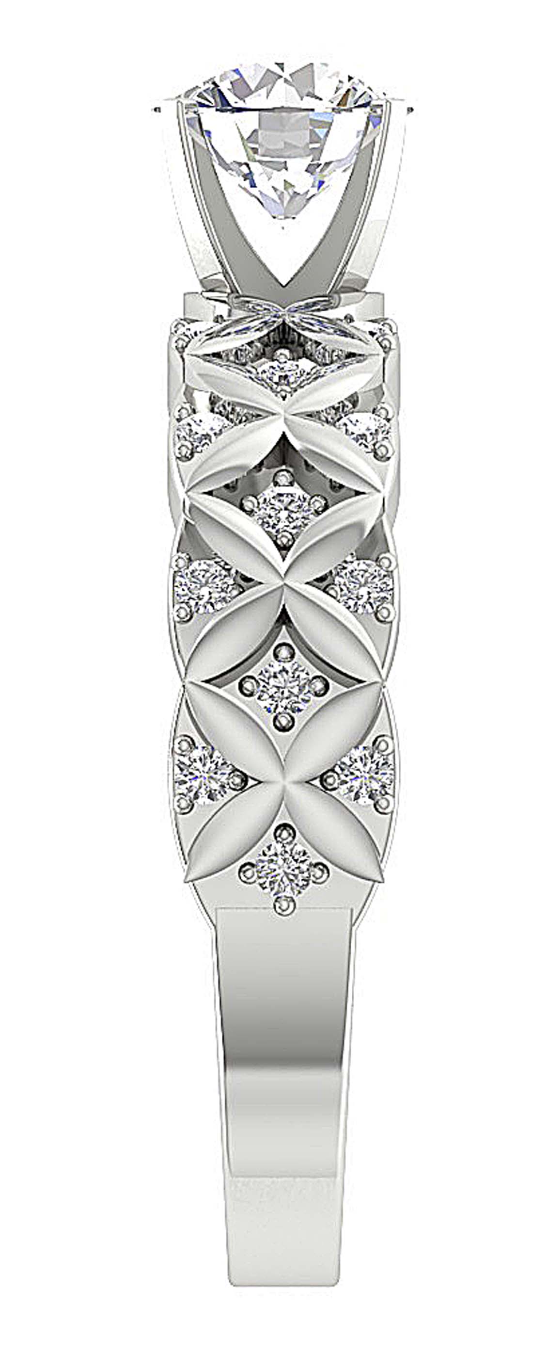 The Princeton Infinite Solitaire Engagement Ring 14k Solid Gold Genuine Diamond - Image 8