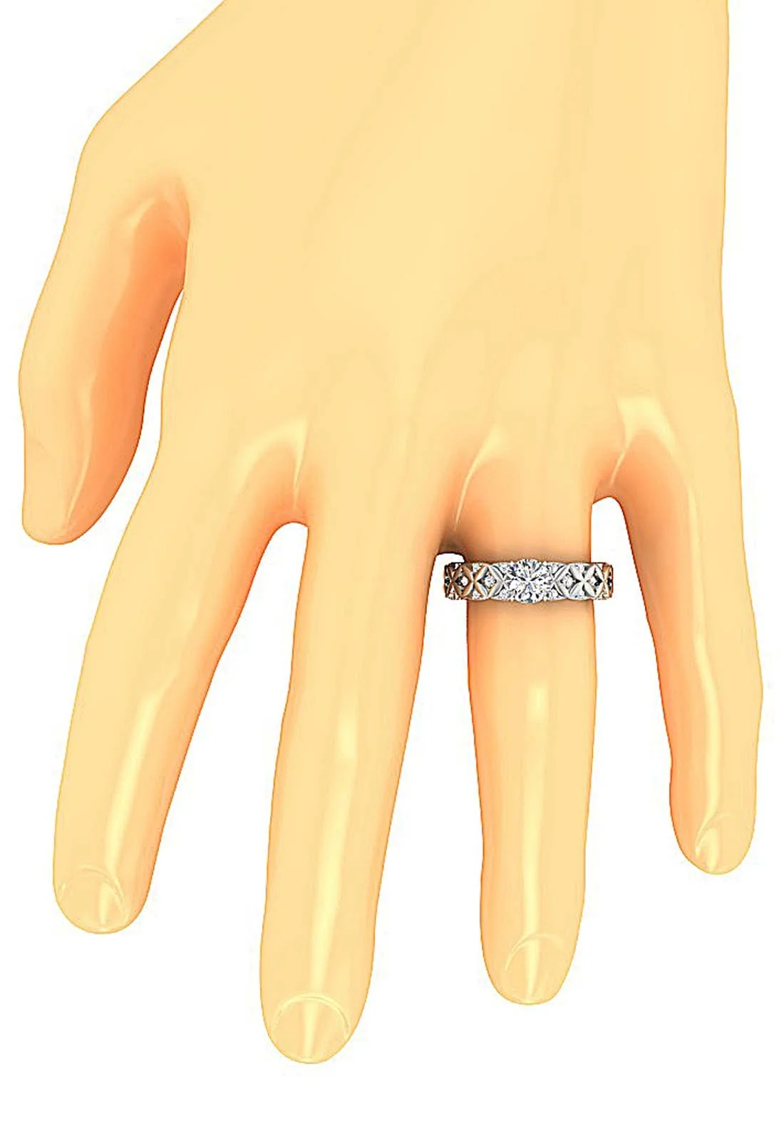 The Princeton Infinite Solitaire Engagement Ring 14k Solid Gold Genuine Diamond - Image 9