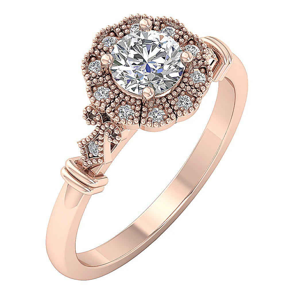 Round Brilliant Cut Diamond 14k Solid Yellow Gold I1/SI1 G 0.90Ct Solitaire Engagement Ring - Image 3