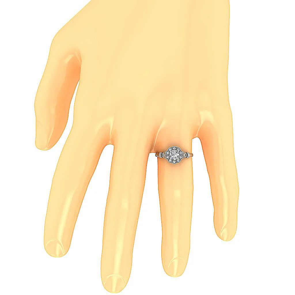 Round Brilliant Cut Diamond 14k Solid Yellow Gold I1/SI1 G 0.90Ct Solitaire Engagement Ring - Image 7