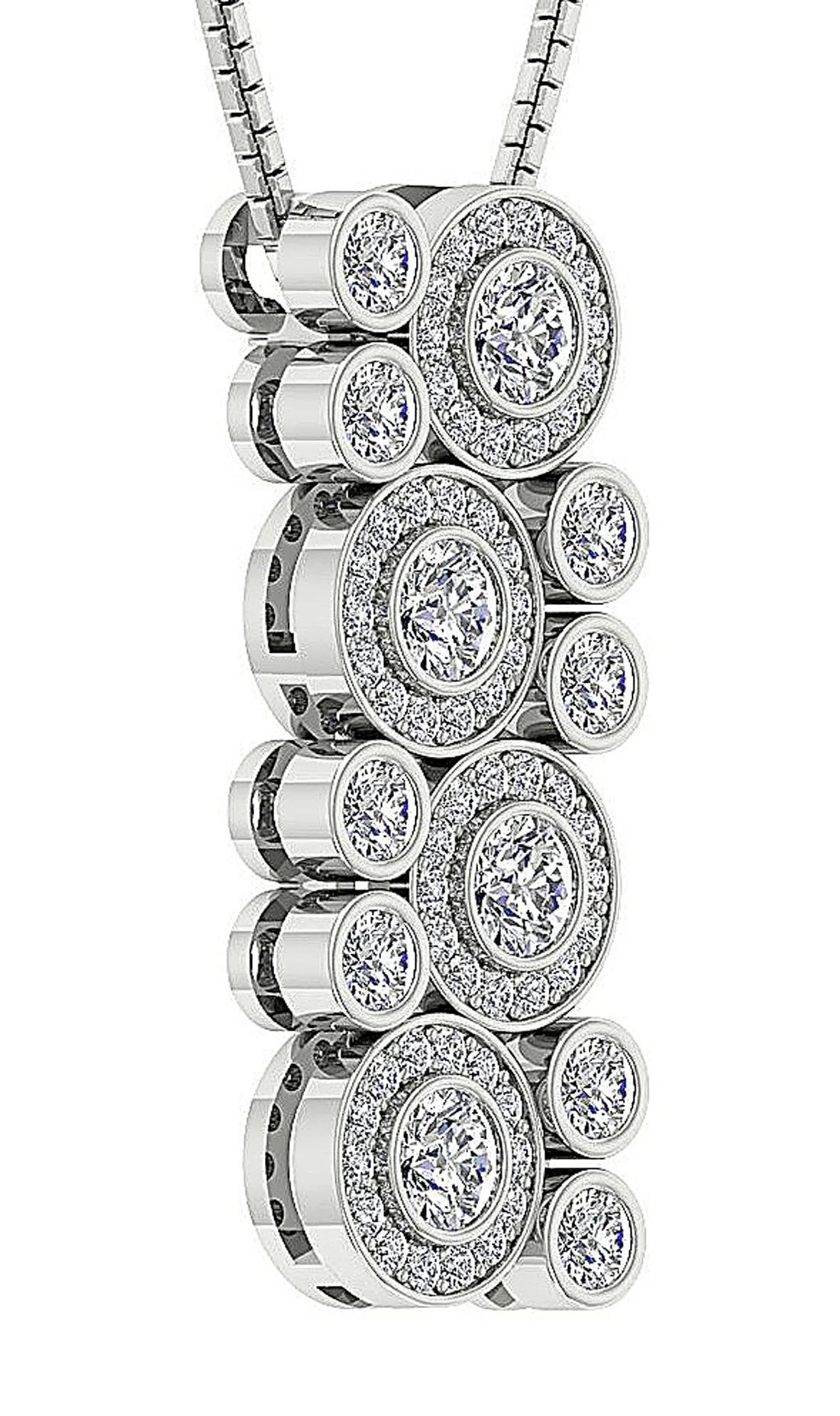 The Rafael 14K Solid Yellow Gold Circle Halo Fashion Pendant Natural Diamond - Image 4
