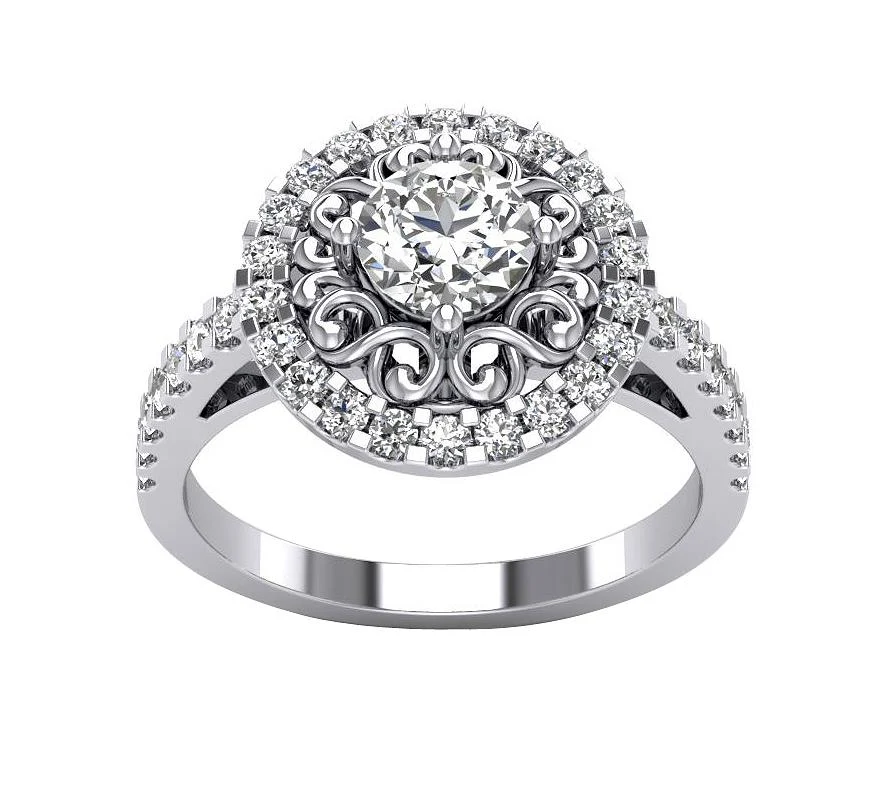 The Raina 14K Rose Gold Genuine Diamond Solitaire Engagement Ring 13.15 mm - Image 2