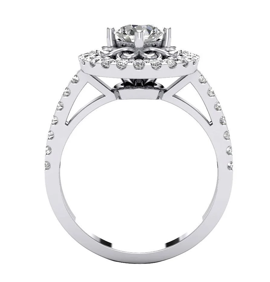 The Raina 14K Rose Gold Genuine Diamond Solitaire Engagement Ring 13.15 mm - Image 4